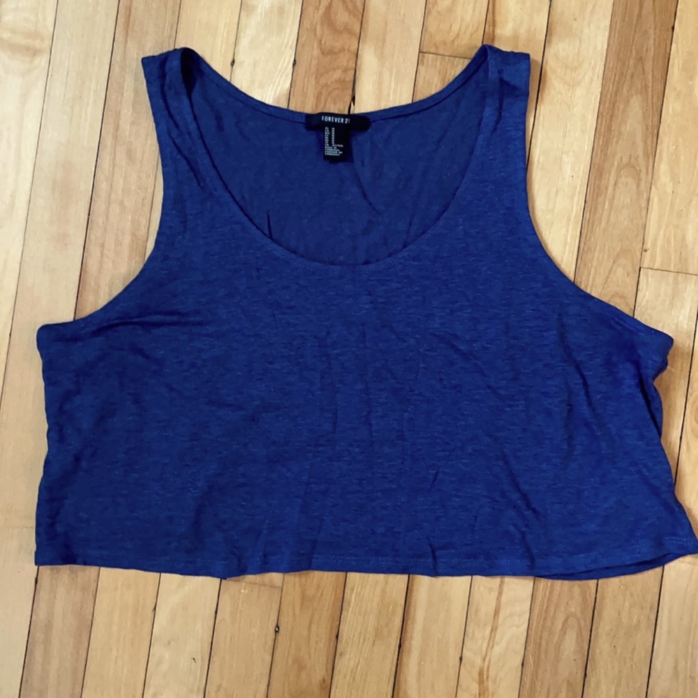 Forever 21 navy crop top